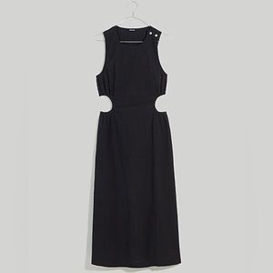 NWOT Madewell seersucker cutout midi dress, S